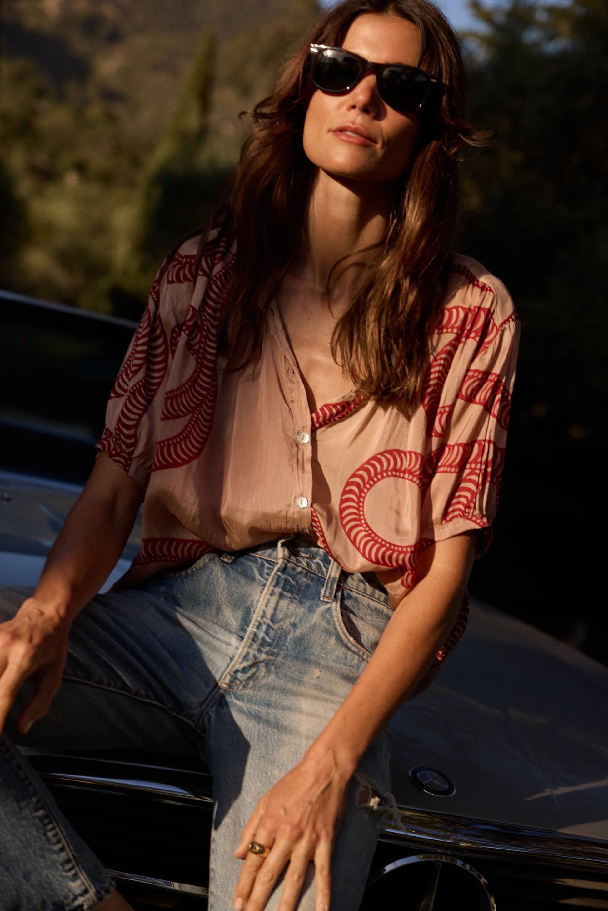 Natalie Martine Violet Top - Ament Snake Bone