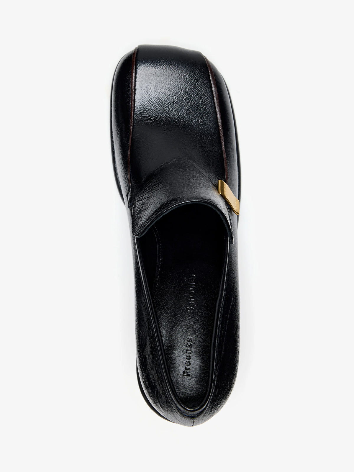 Proenza Schouler Esme Loafers in Nappa Latex - Black