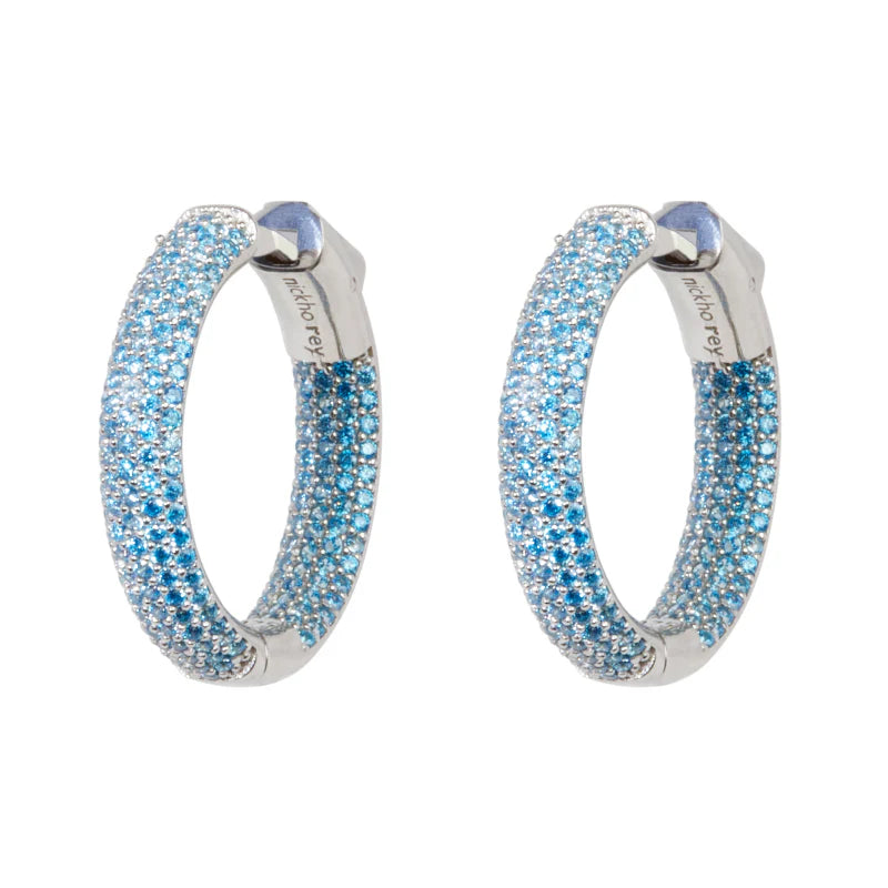 Nickho Rey Mini Tire Hoop - Blue Topaz