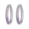 Nickho Rey White Gold Tire Hoops with Purple Ombre Crystals