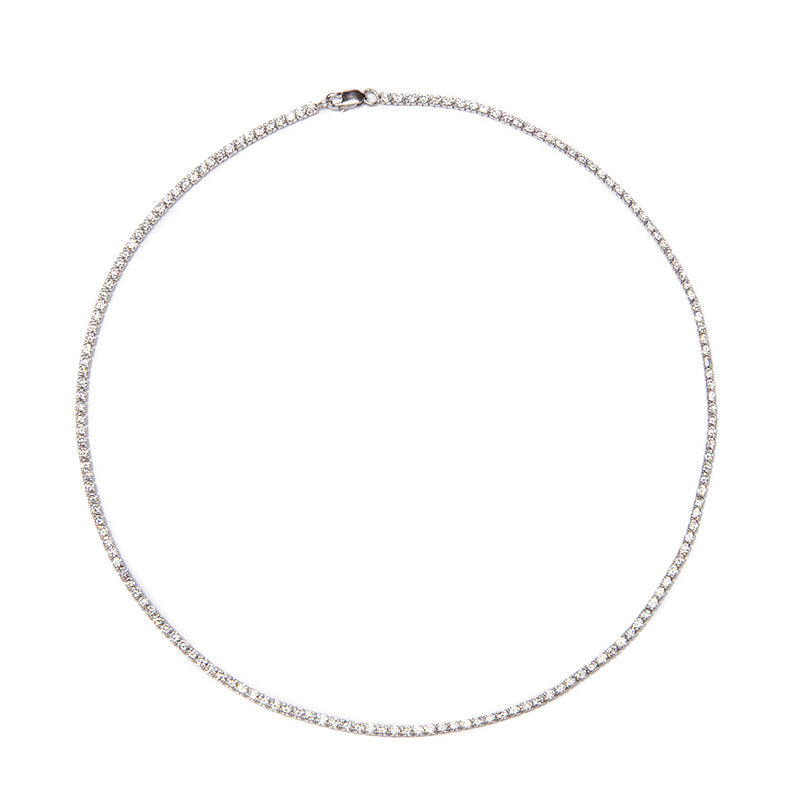 Nickho Rey White Gold Tish Tennis Necklace