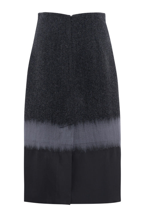 Tela Nori Skirt  - Melange Grey & Beige