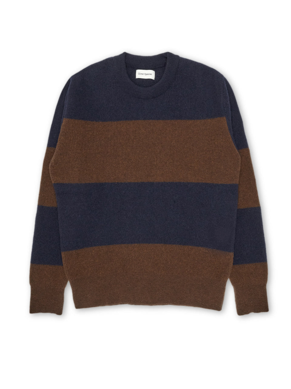 Oliver Spencer Blenheim Jumper Paxton - Navy/Brown