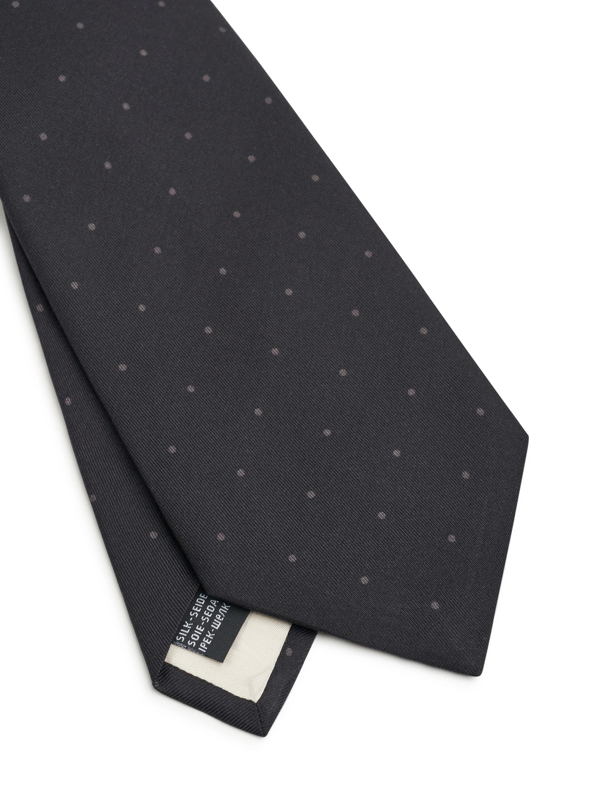 Oliver Spencer Tie Spot Charcoal