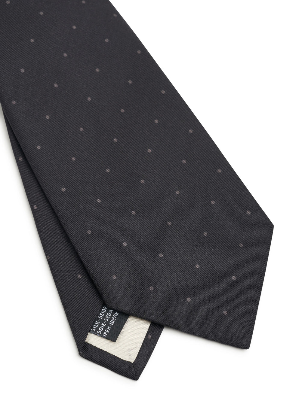 Oliver Spencer Tie Spot Charcoal