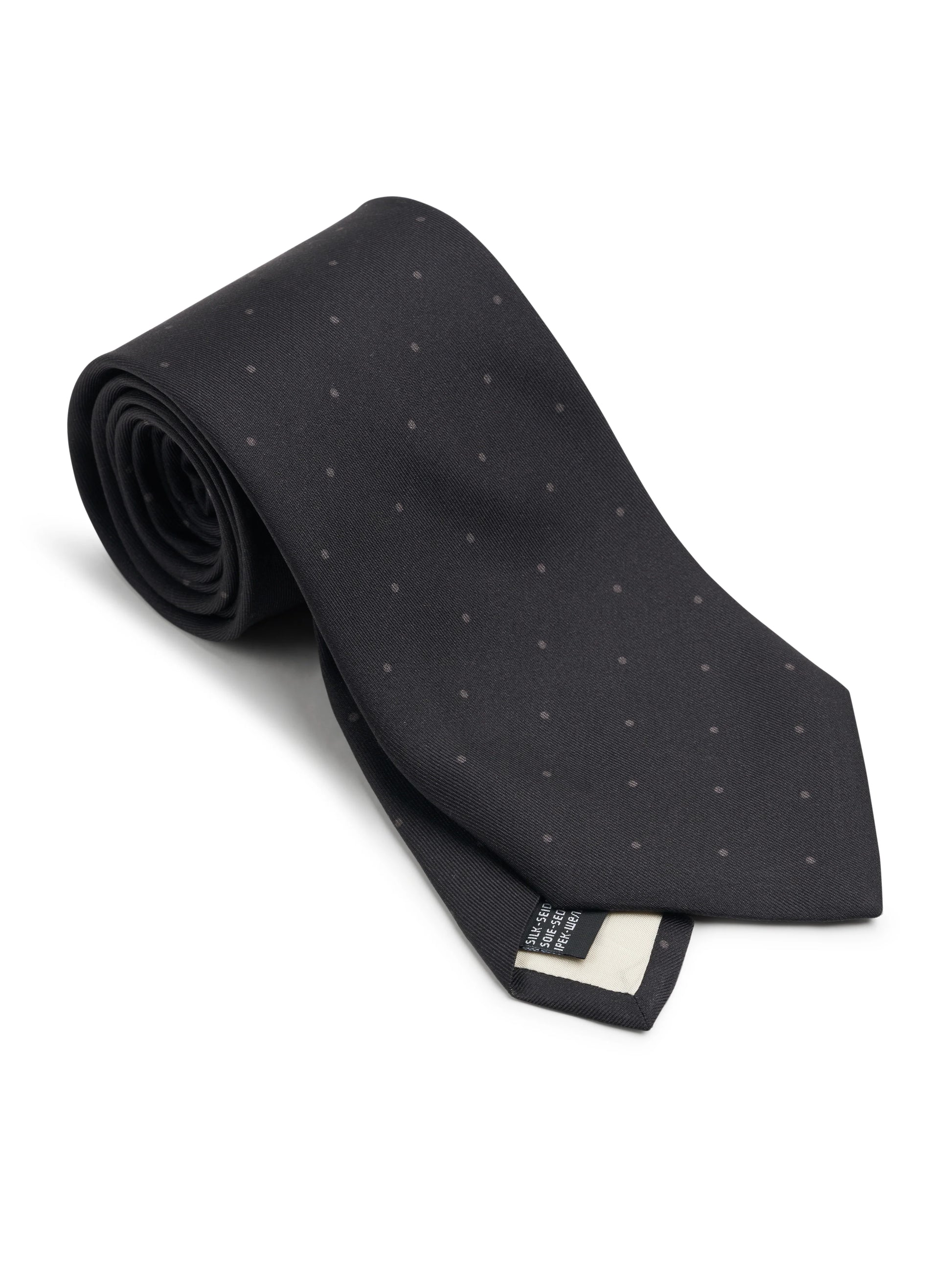 Oliver Spencer Tie Spot Charcoal