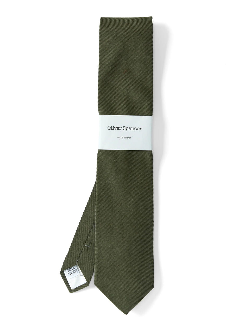 Oliver Spencer Mercy Cord Tie - Green