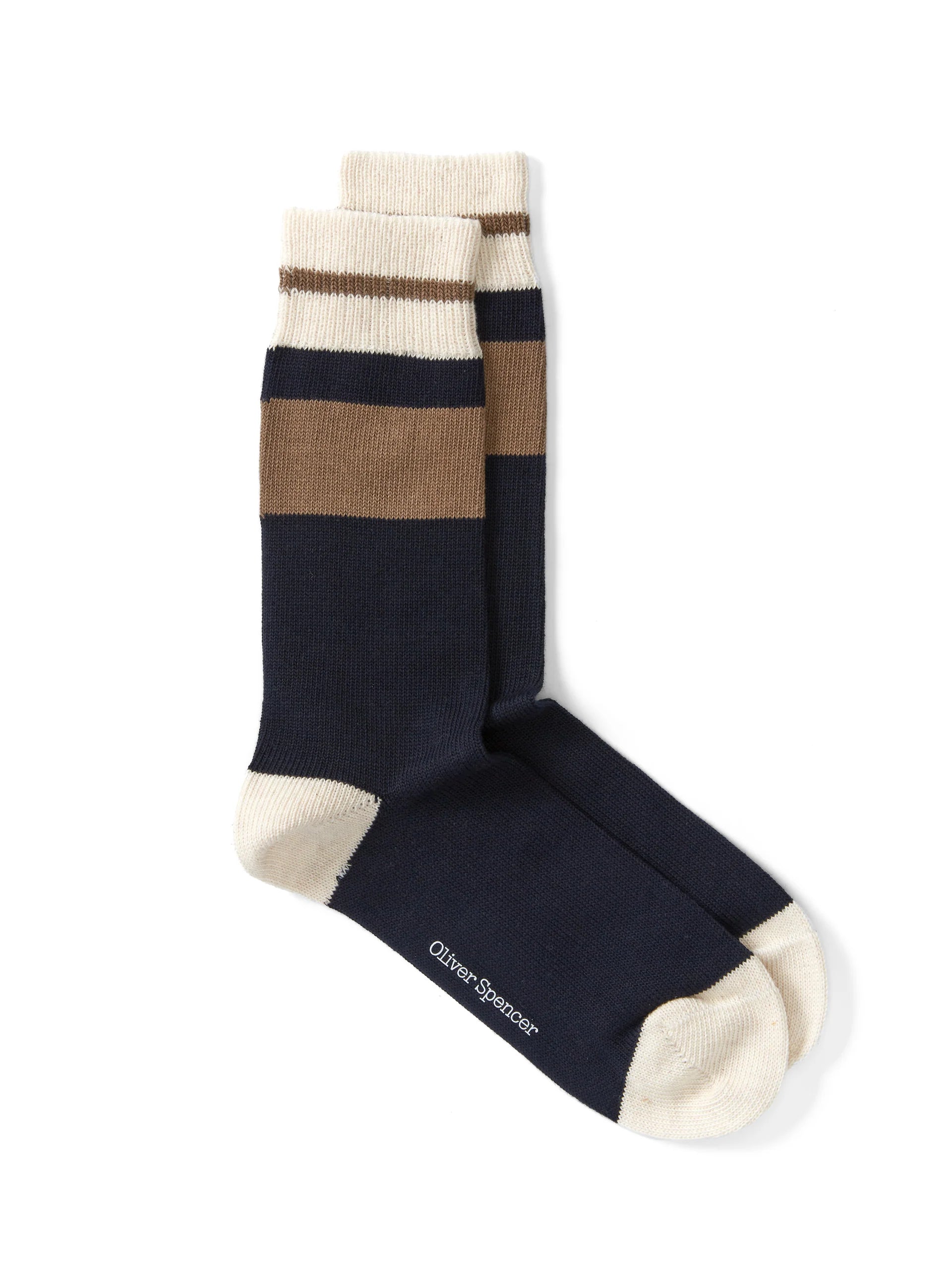 Oliver Spencer Polperro Socks Santini Navy