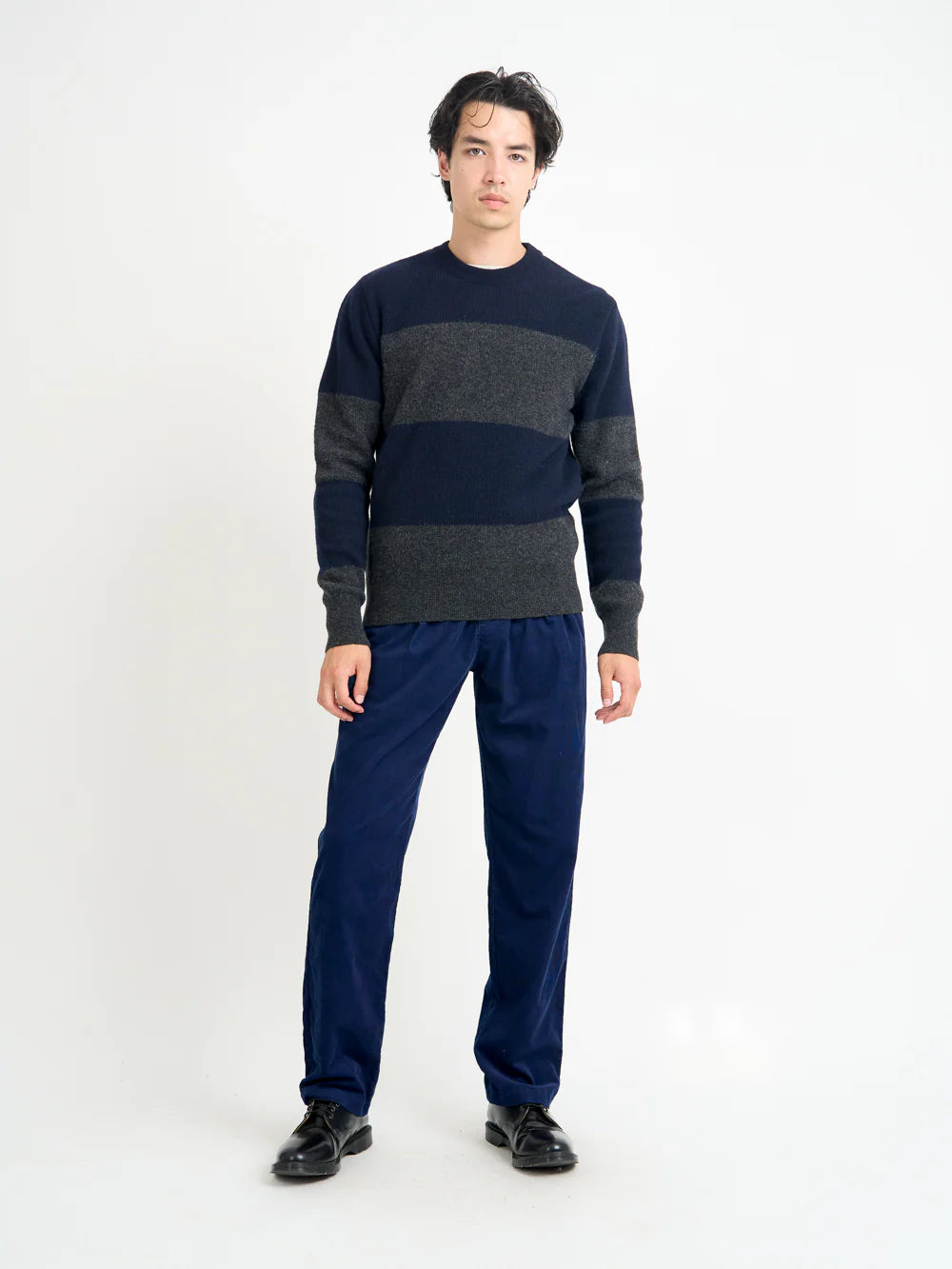 Oliver Spencer Blenheim Jumper - Paxton Navy/Charcoal