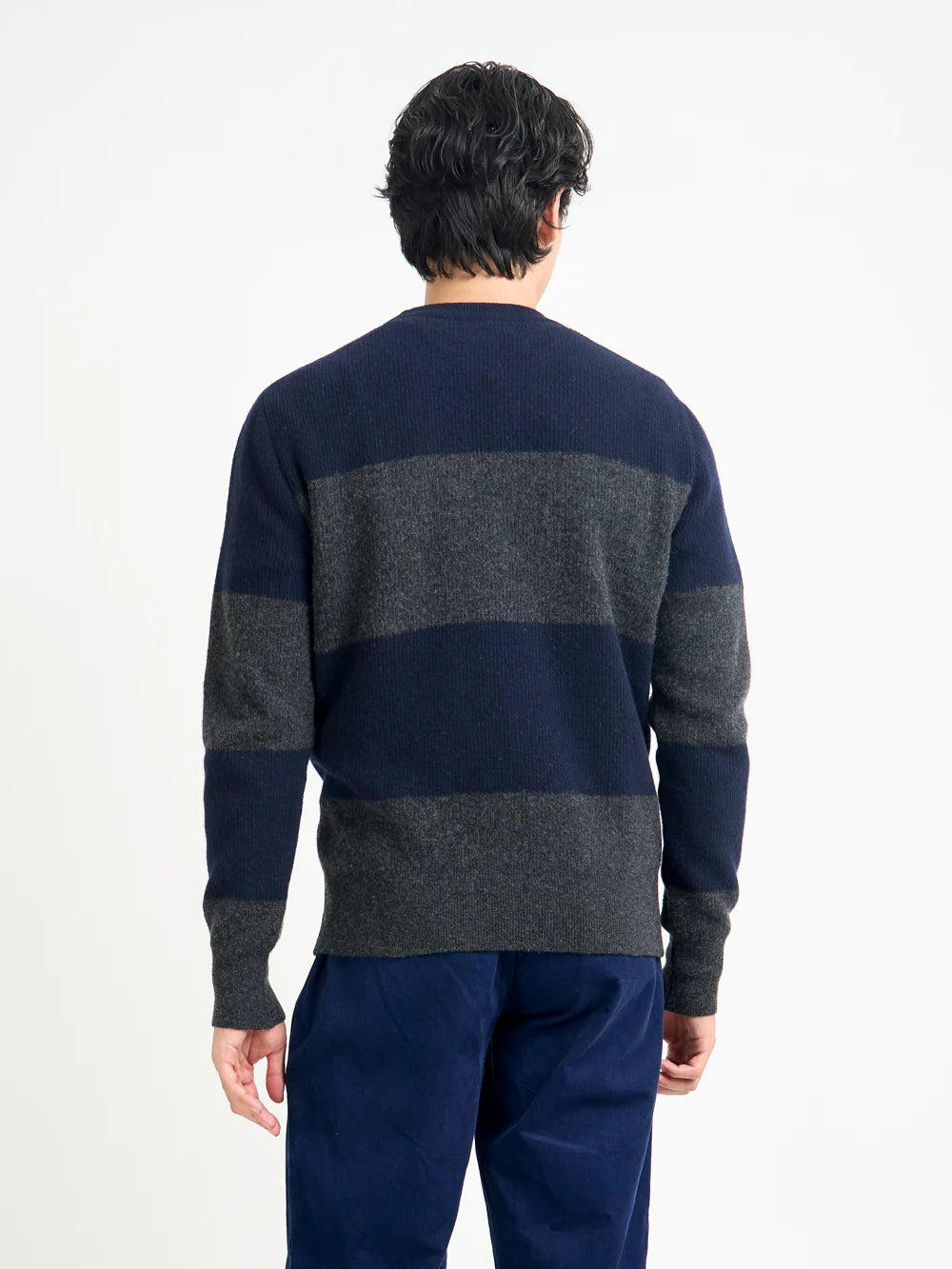 Oliver Spencer Blenheim Jumper - Paxton Navy/Charcoal