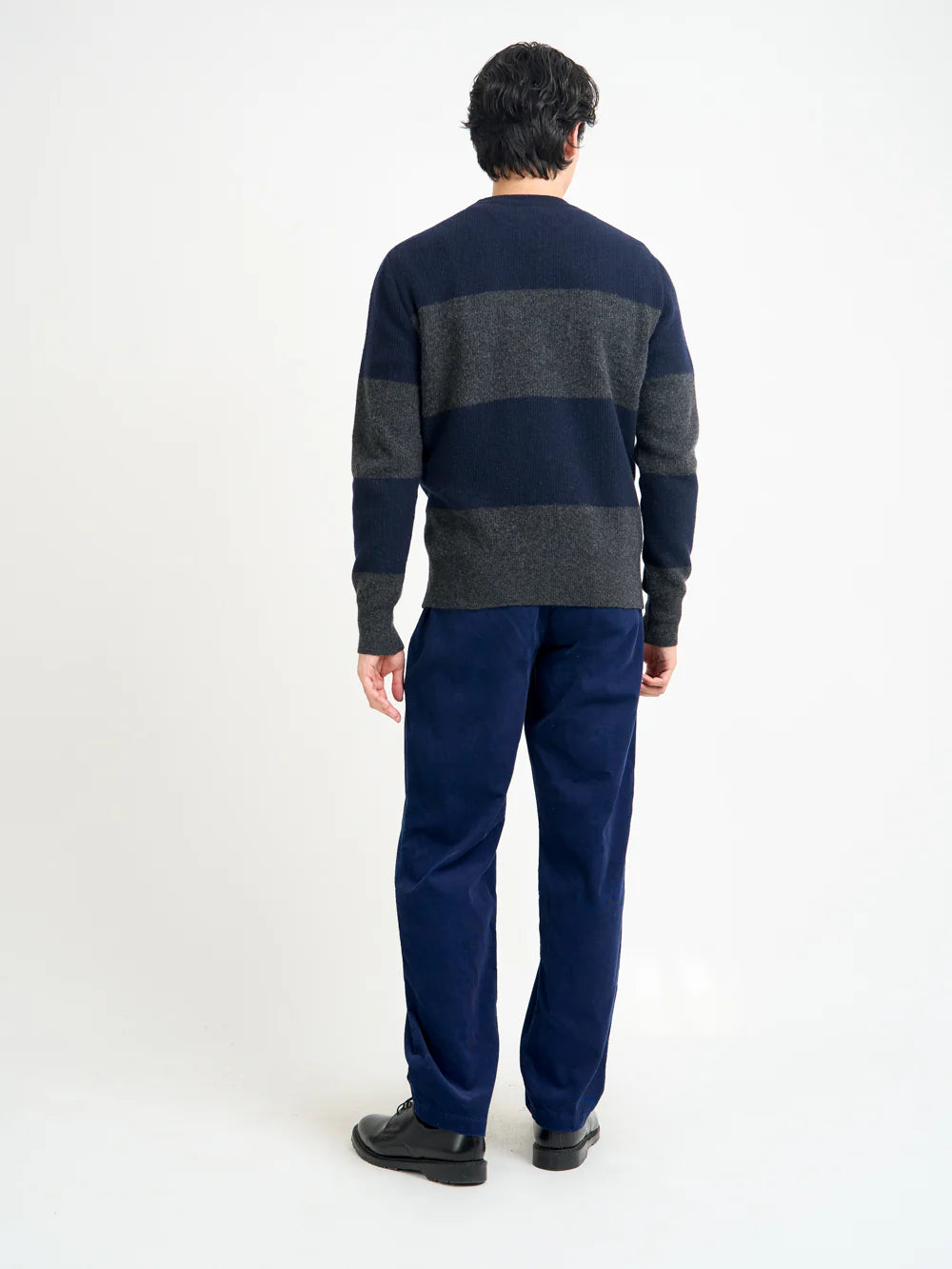 Oliver Spencer Blenheim Jumper - Paxton Navy/Charcoal