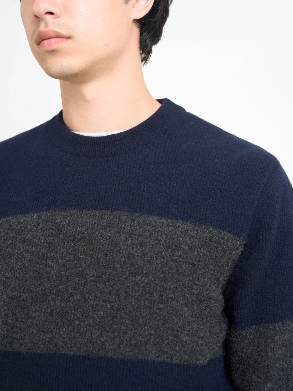 Oliver Spencer Blenheim Jumper - Paxton Navy/Charcoal