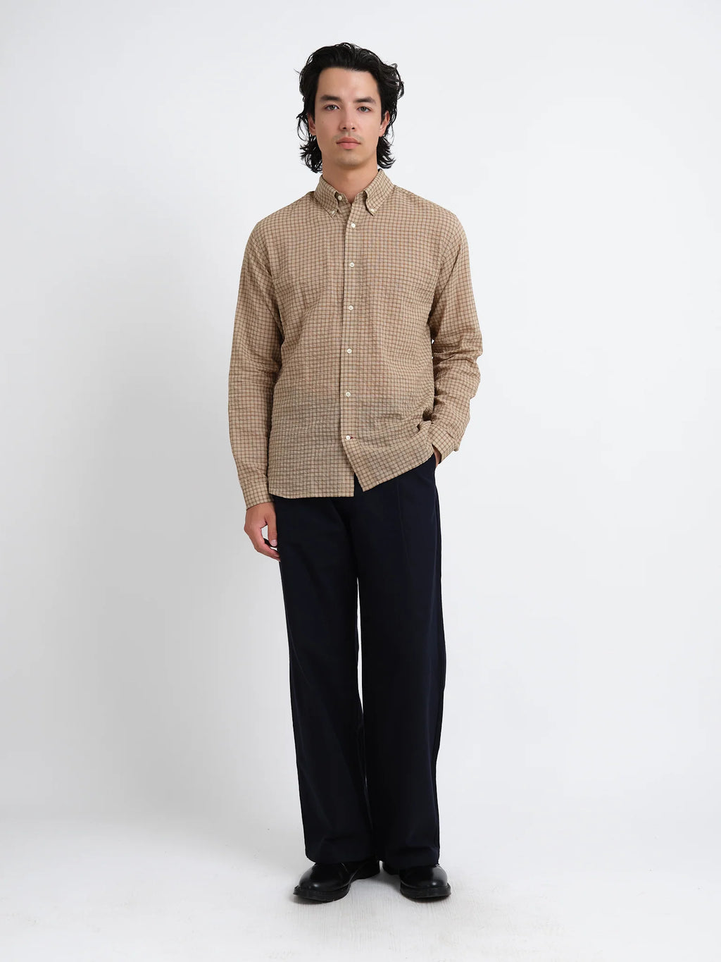 Oliver Spencer Brook Shirt Dobson Beige