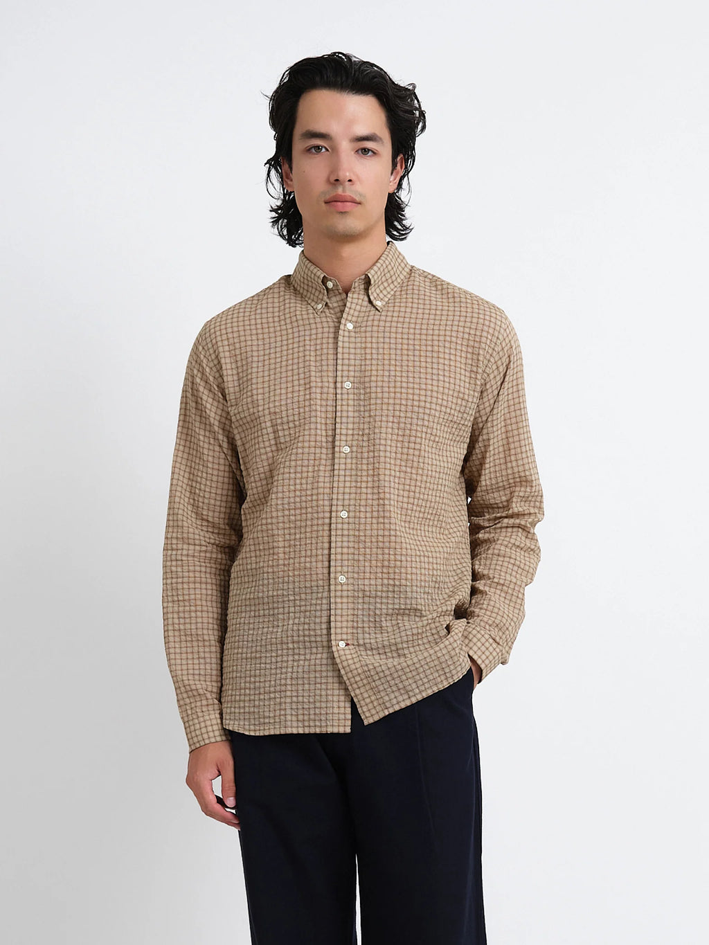 Oliver Spencer Brook Shirt Dobson Beige