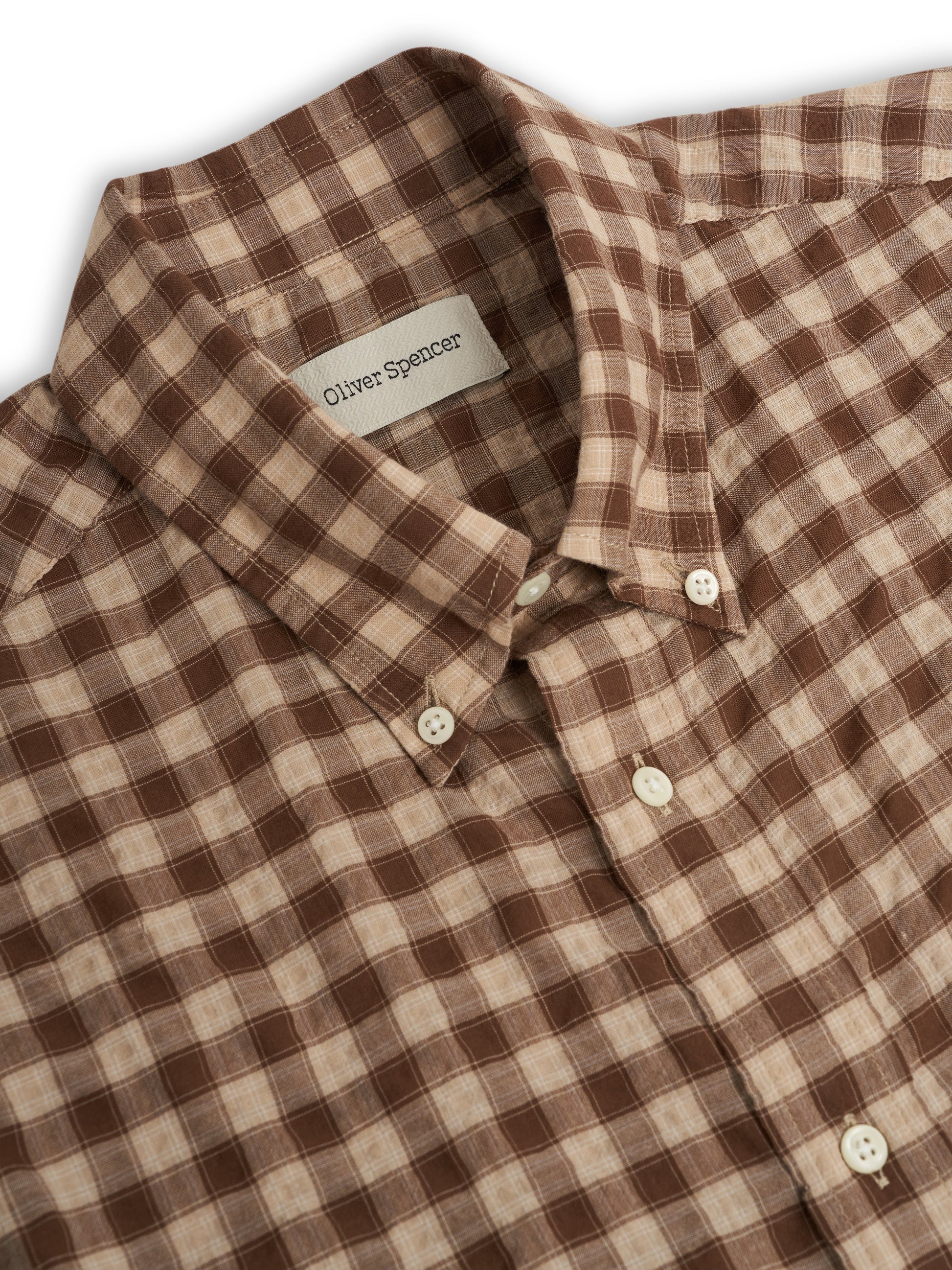 Oliver Spencer Brook Shirt Ennis Brown