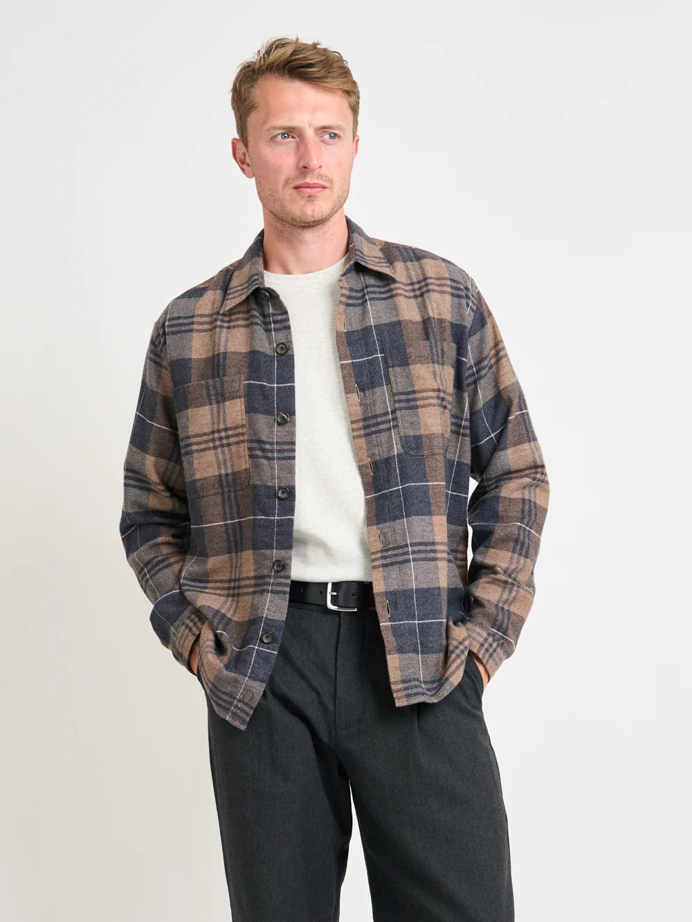 Oliver Spencer Treviscoe Shirt Larsen Brown