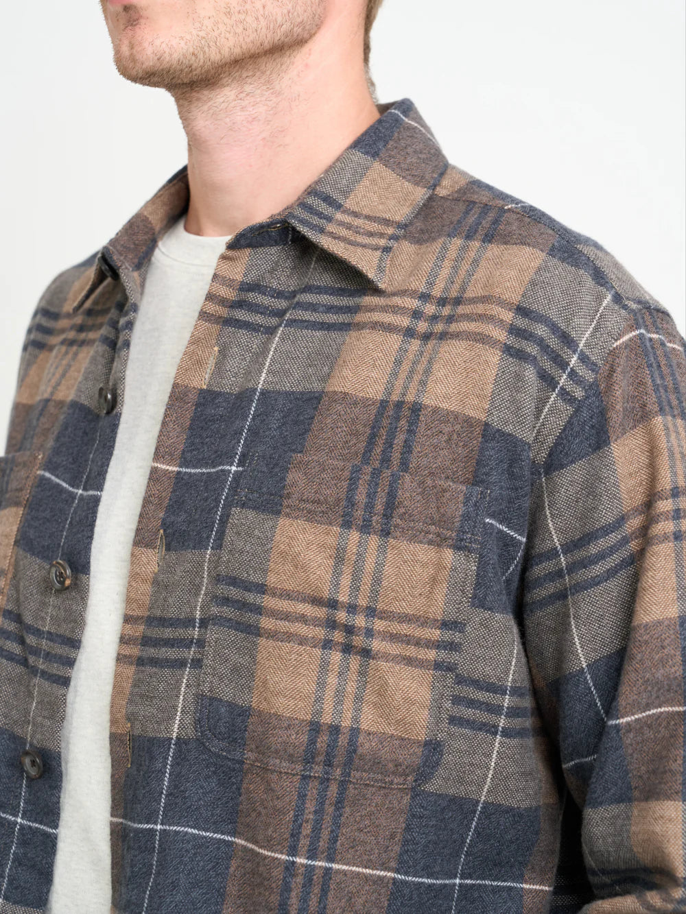 Oliver Spencer Treviscoe Shirt Larsen Brown
