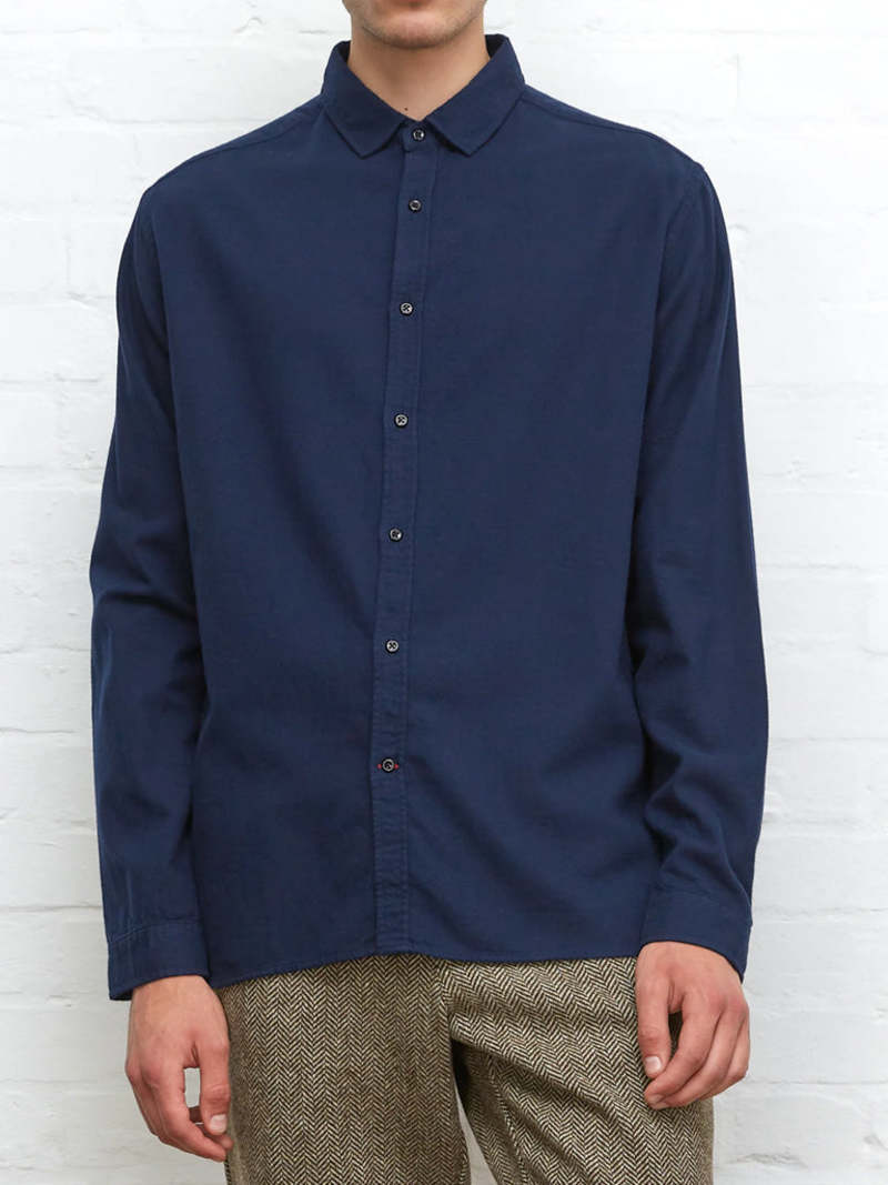 Oliver Spencer Clerkenwell Tab Shirt - Navy