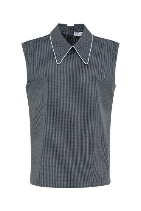 Tela Oslo Top - Dark Blue & Melange Grey
