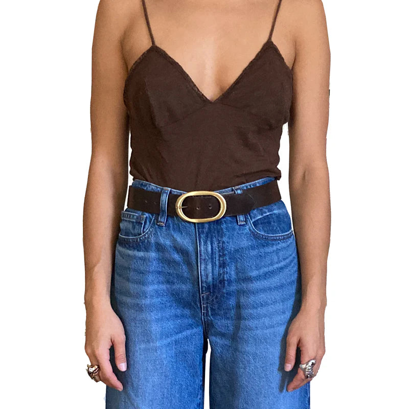 Kim White Classic -Chocolate Suede