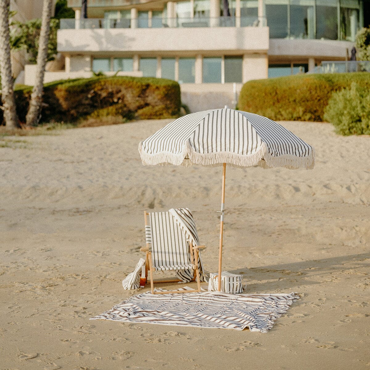 Business & Pleasure Co. The Beach Blanket - Monaco Black Stripe