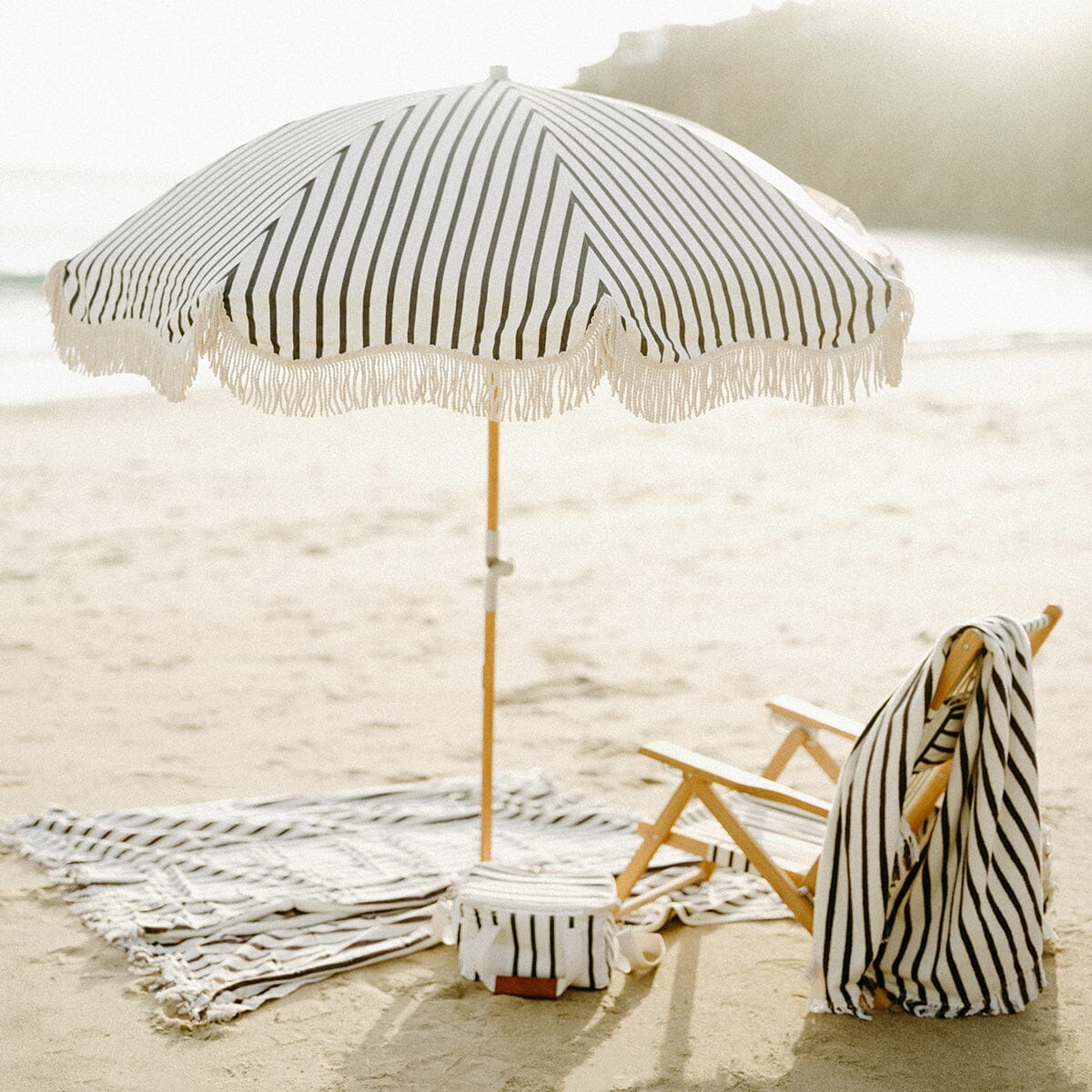 Business & Pleasure Co. The Beach Blanket - Monaco Black Stripe
