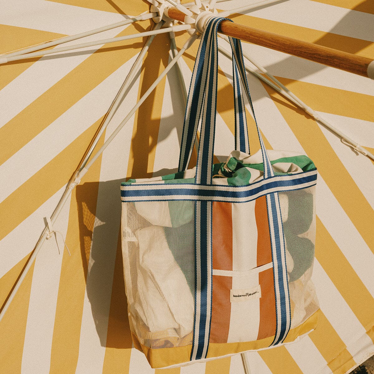Business & Pleasure Co. The Mesh Beach Bag - XL - Positano Multi