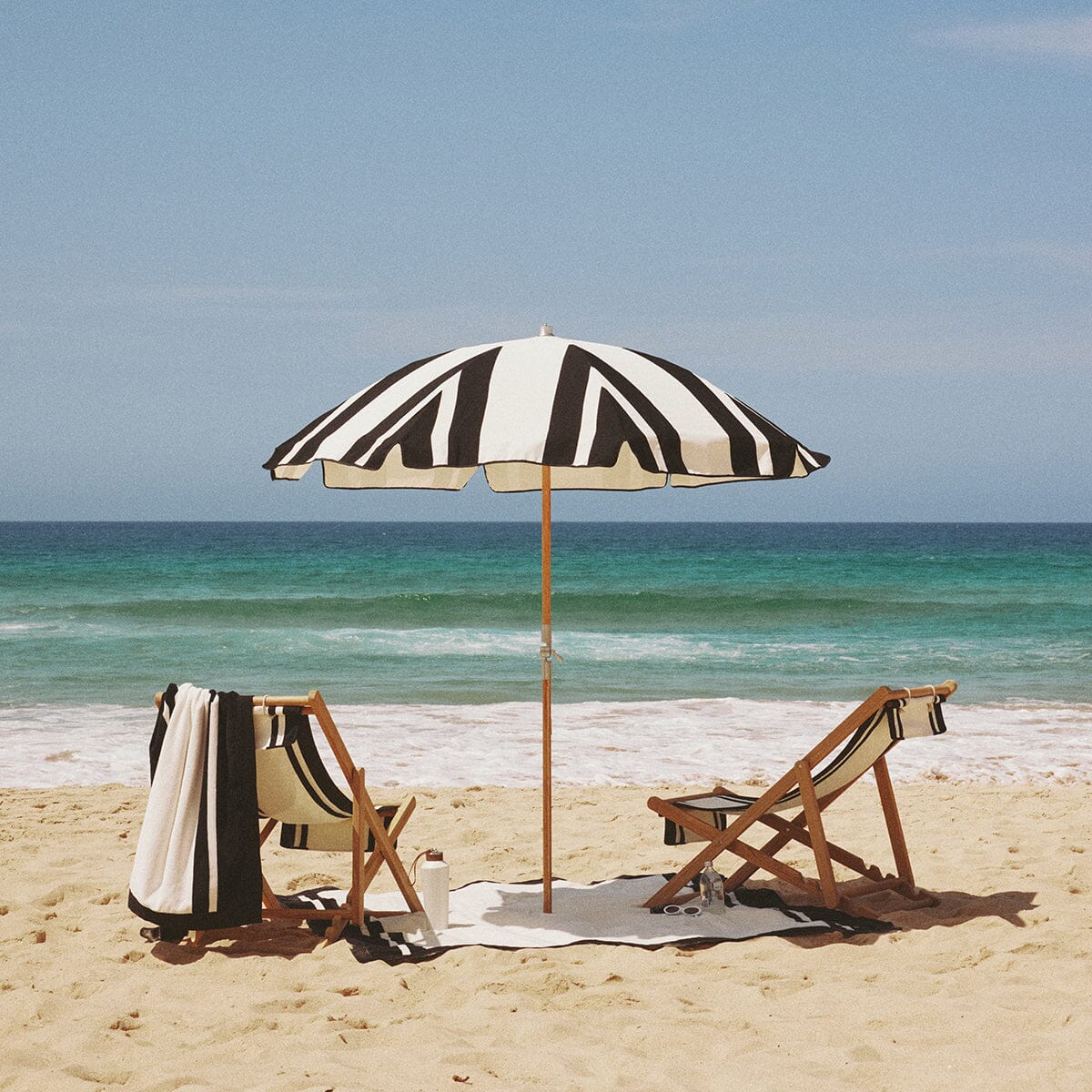 Business & Pleasure Co. The Premium Beach Umbrella - Coco Republic - Black White