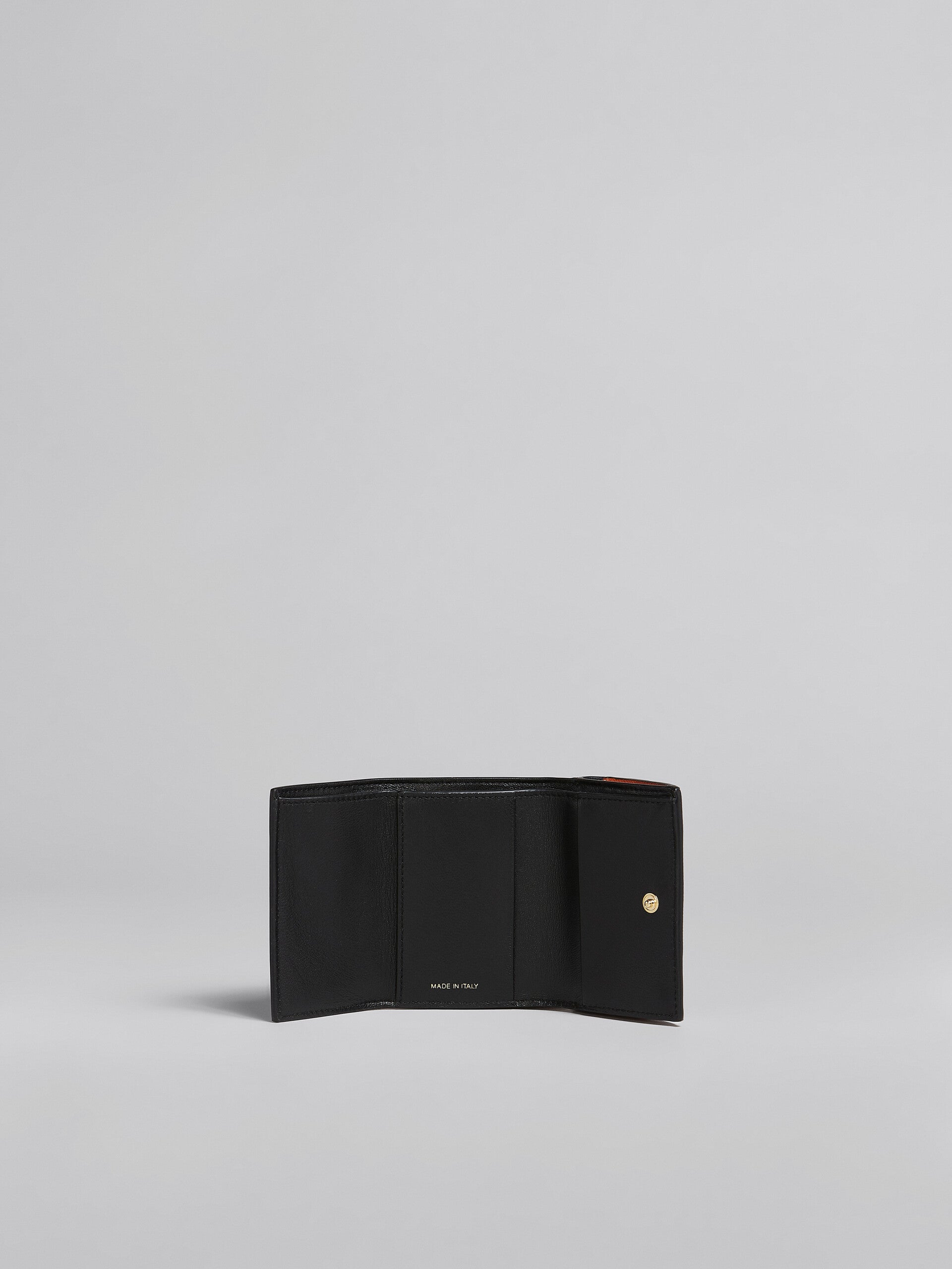 Marni Leather Trifold Wallet - Blue/Black/orange