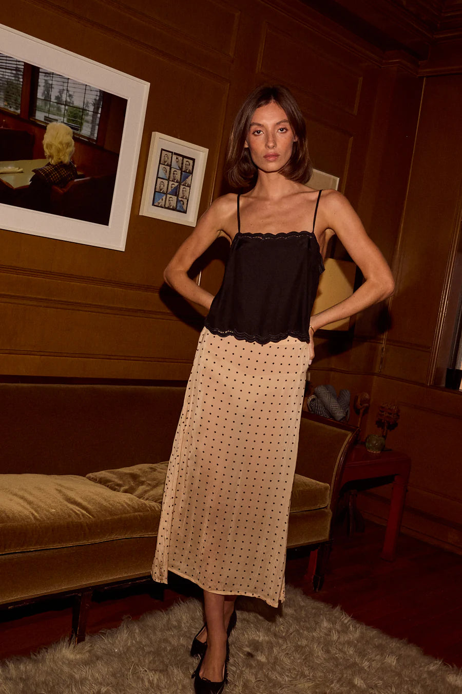 Natalie Martin Fern Cami - Black Silk