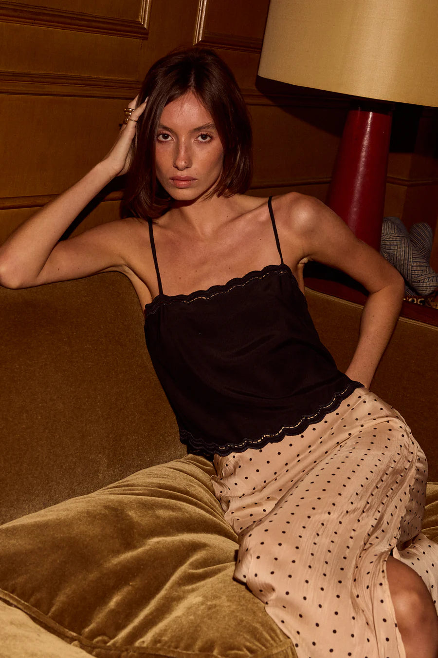 Natalie Martin Fern Cami - Black Silk