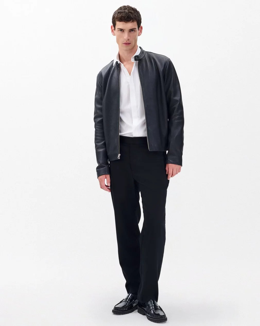 Rag & Bone Patrick Poplin Tuxedo Shirt - White
