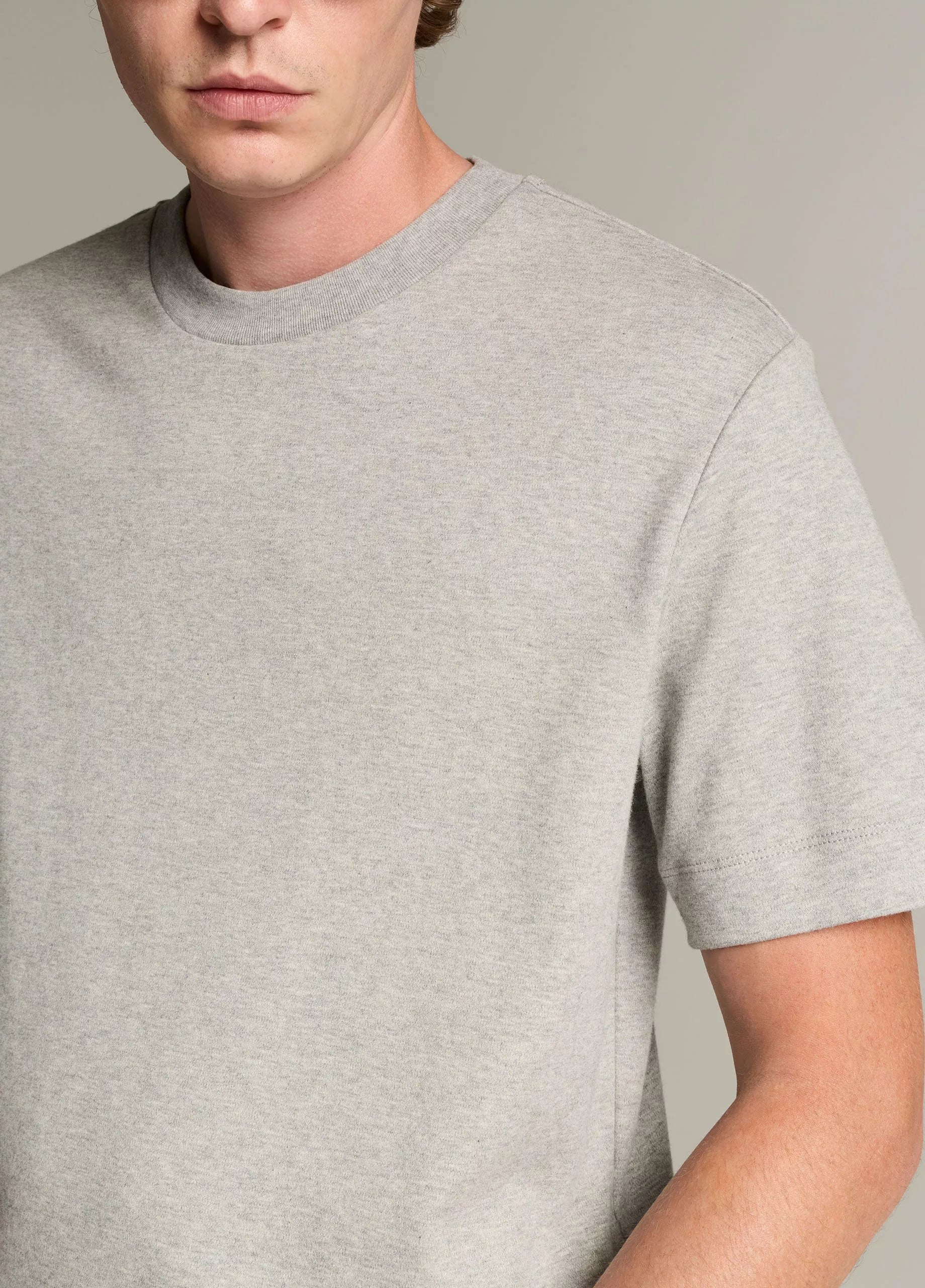 Vince Peached Cotton Jersey T-Shirt - Heather Grey