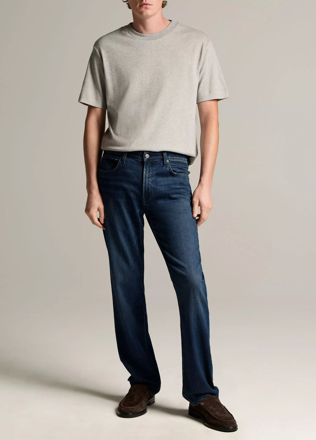 Vince Peached Cotton Jersey T-Shirt - Heather Grey
