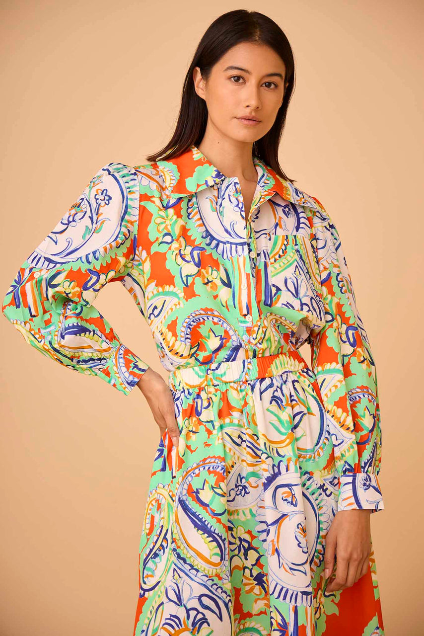 Hunter Bell Pheonix Shirt in Amalfi Tiles