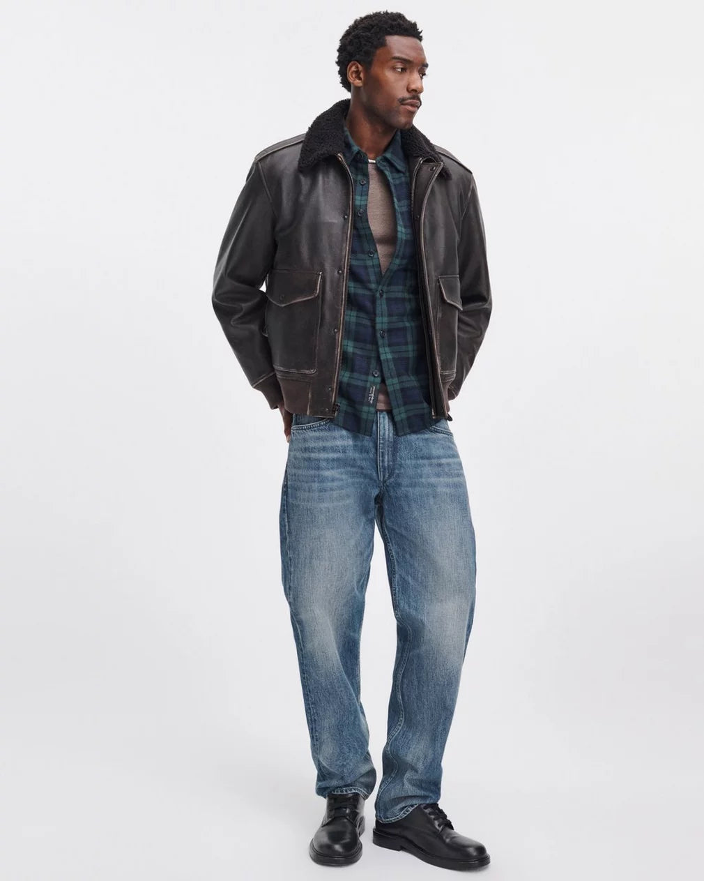 Rag & Bone CPO Flannel Jacket - Blue/Green