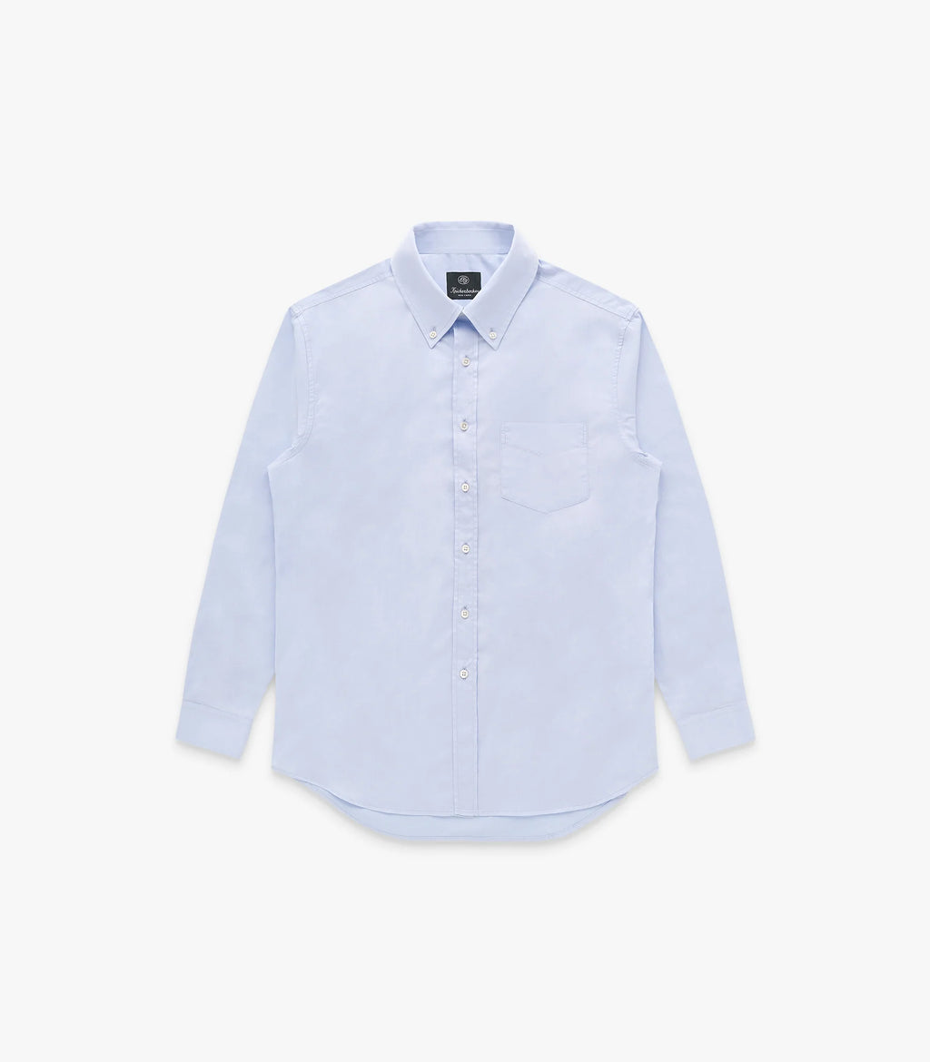 Knickerbocker Plaza Fine Cotton Dress Shirt - Light Blue