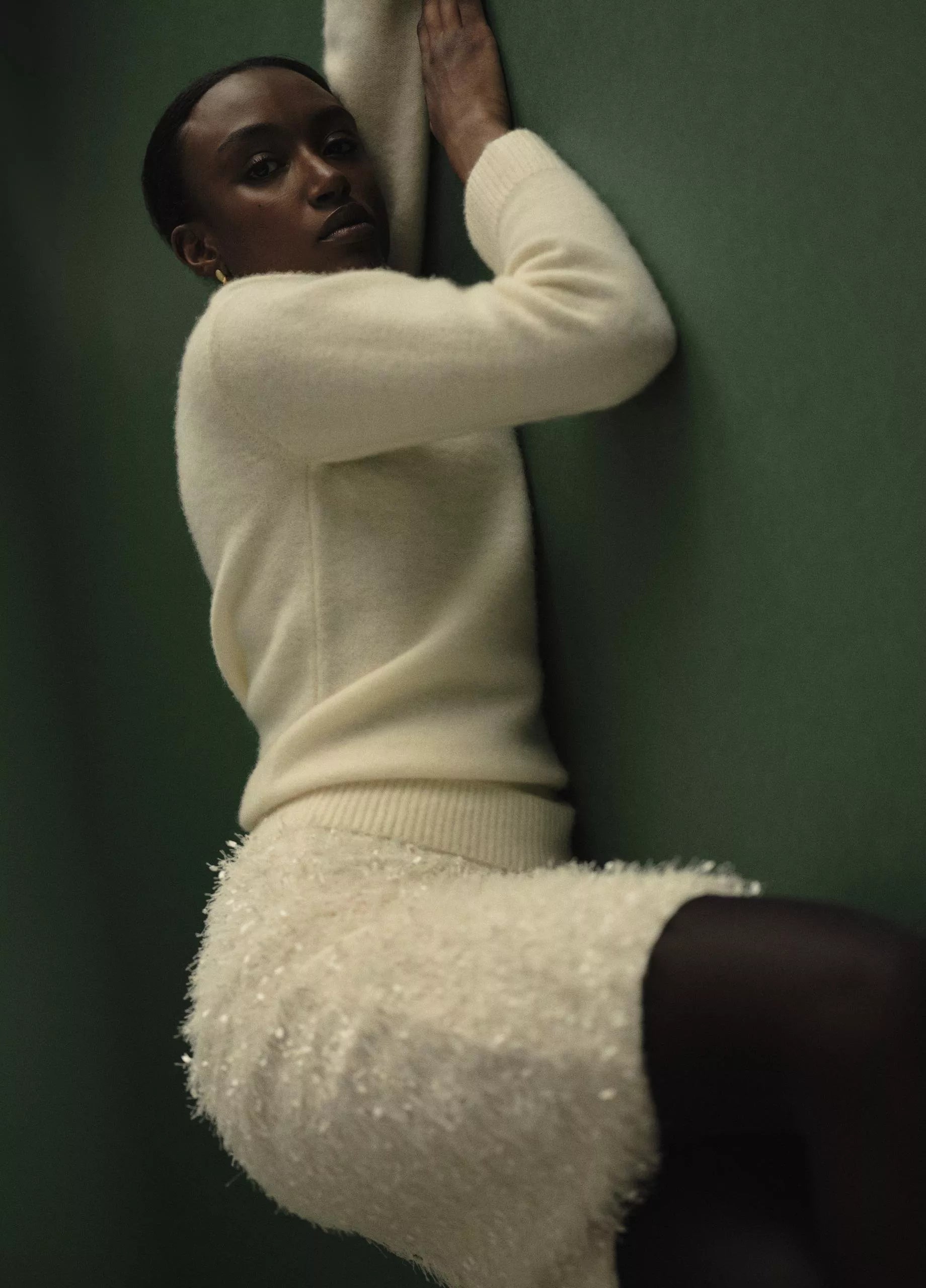 Vince Plush Cashmere Crew Neck Sweater - Off White