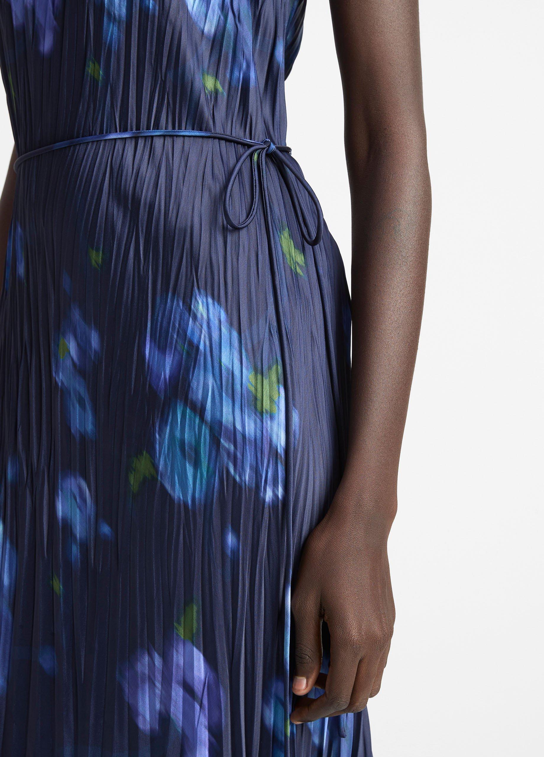 Vince Poppy Blur Crushed Satin Dress