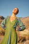Natalie Martin Kate Long Sleeve Dress- Block Zigzag Print Lime