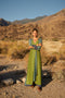 Natalie Martin Kate Long Sleeve Dress- Block Zigzag Print Lime