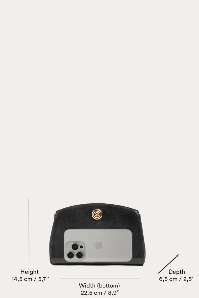 Liffner Pushlock Clutch Brown Velvet