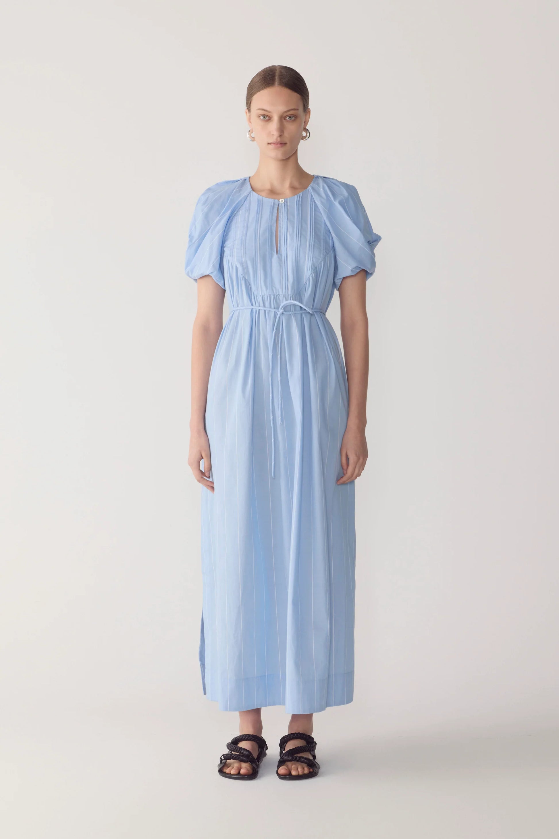 Foemina Raven Dress - Chambray Pinstripe Cotton