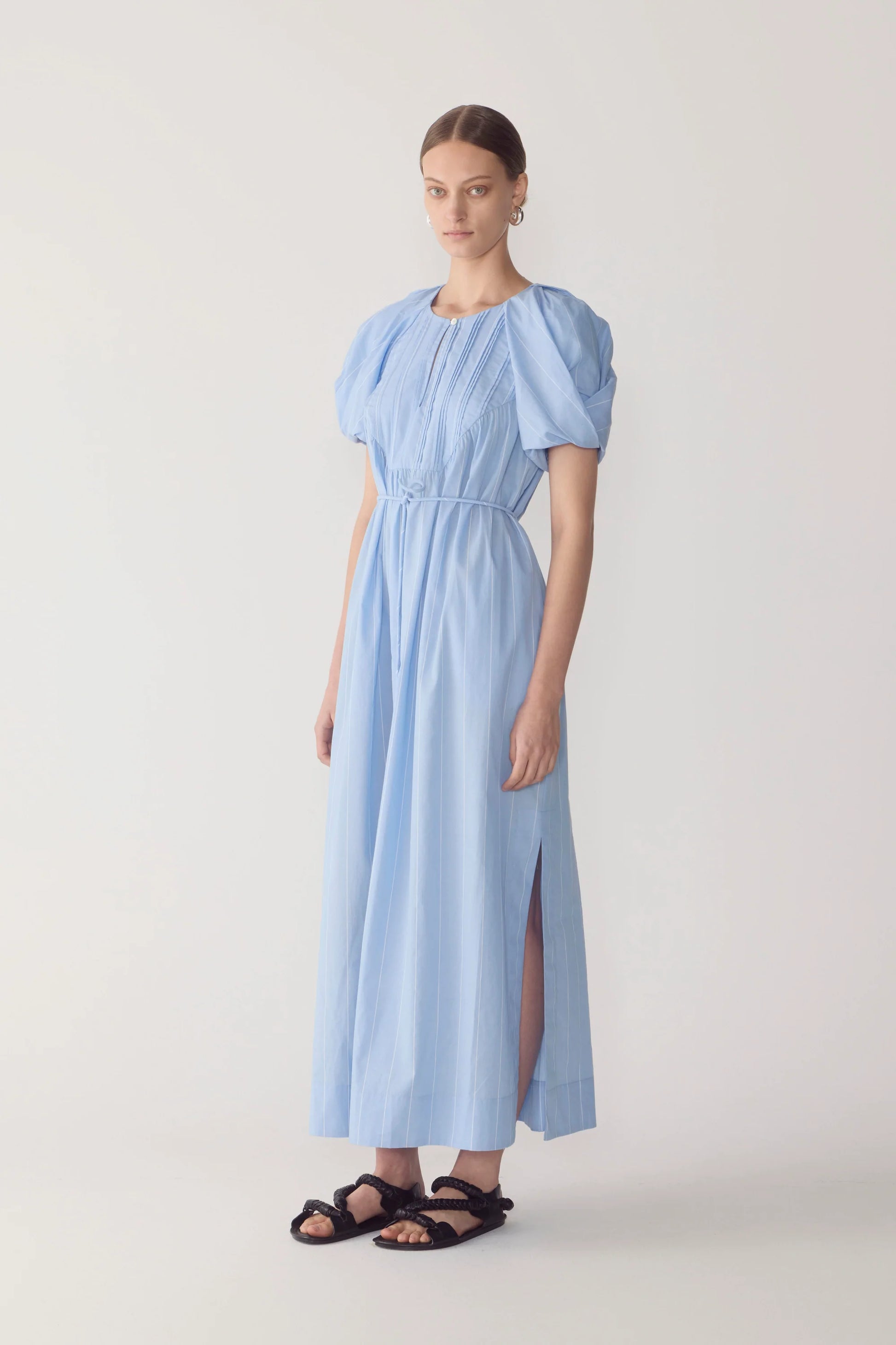 Foemina Raven Dress - Chambray Pinstripe Cotton