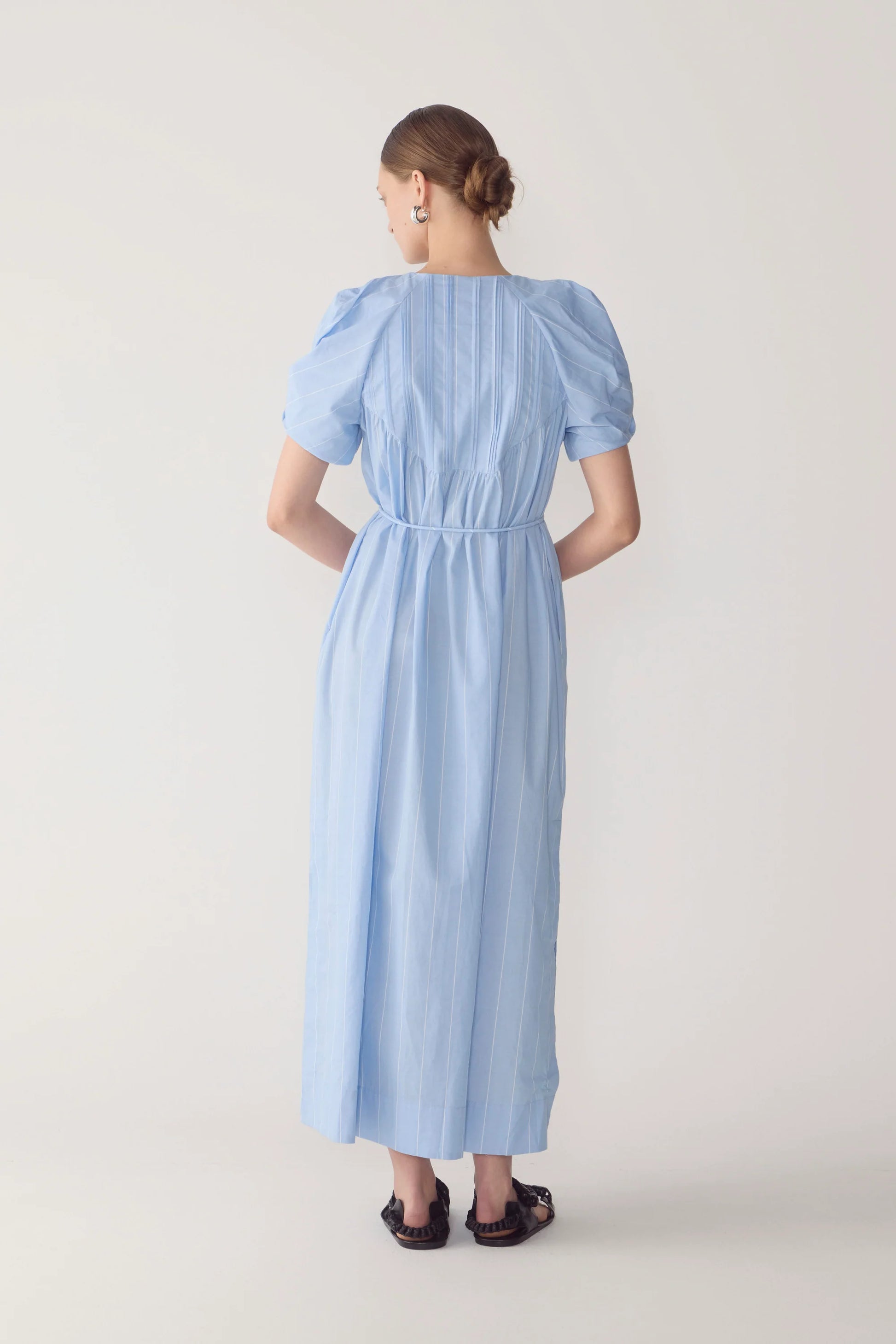 Foemina Raven Dress - Chambray Pinstripe Cotton