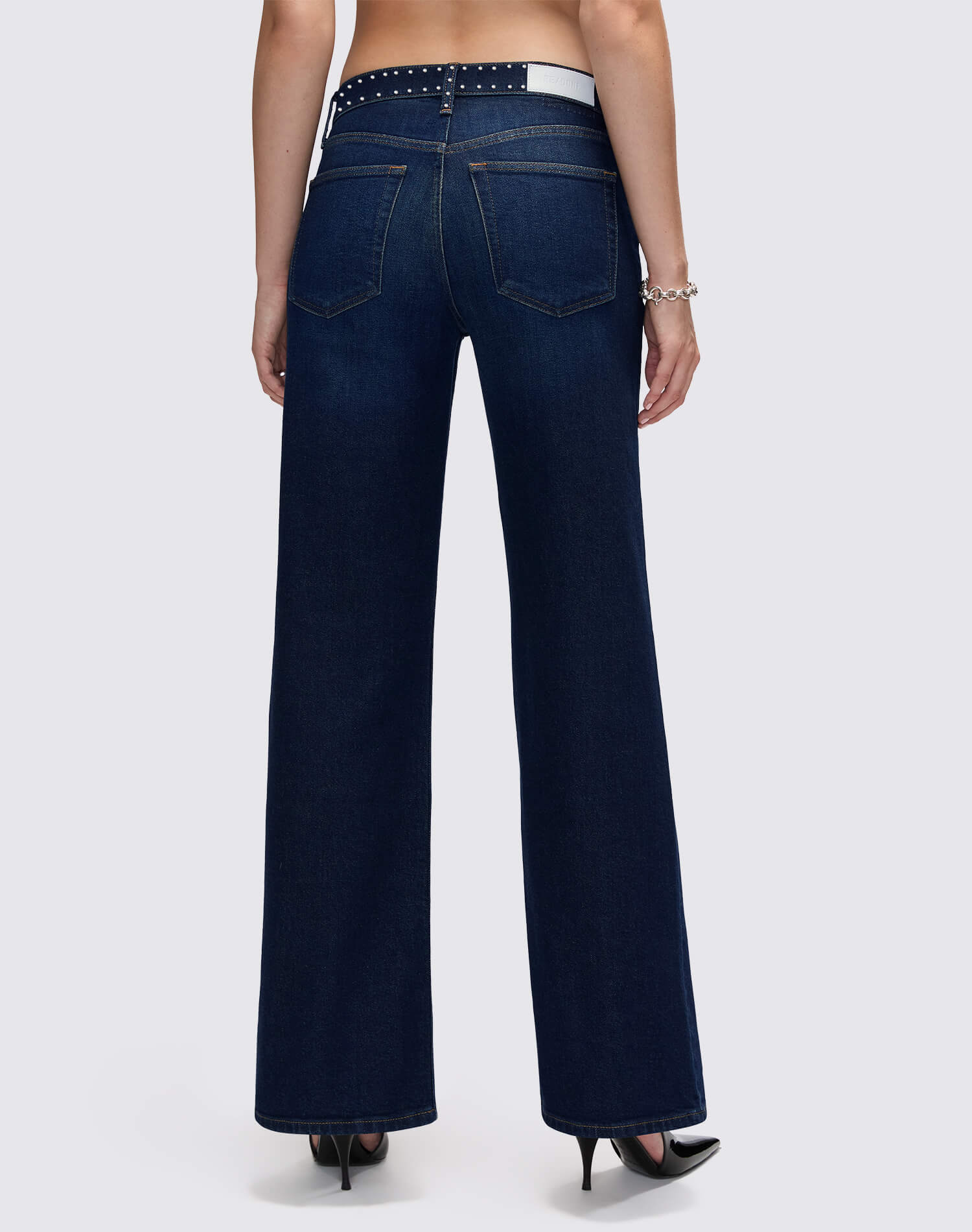 Re/Done Studded Wide Leg Wide Leg