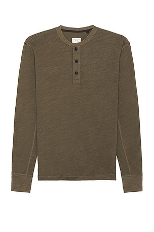 Rag & Bone Classic Henley  - Olive