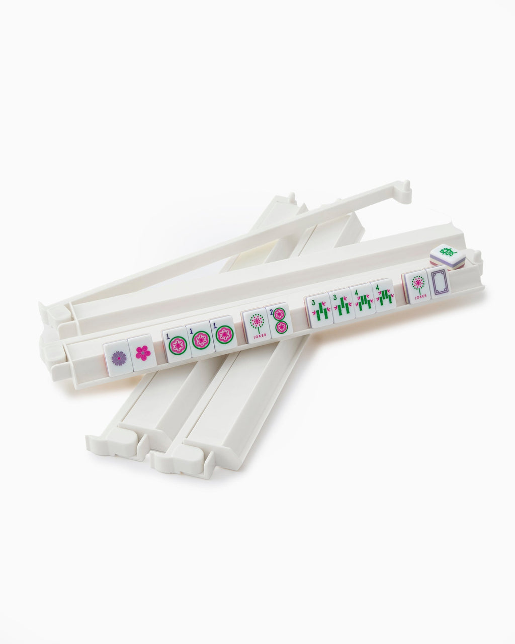 Oh My Mahjong White Acrylic Rack & Pusher Set