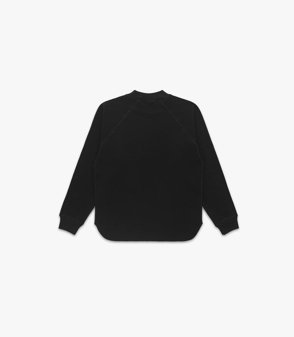 Knickerbocker Raglan Mock Neck Thermal - Black