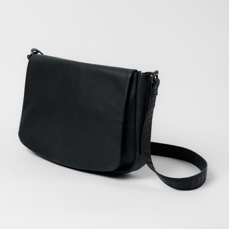 Moore and Giles Reclaimed Messenger Bag - Heirloom Black